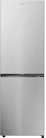 CANDY Fresco 300 CNCQ2T618CX, Frigorífico Combi, Capacidad 355L, Total No Frost Circle+, Cajón Verdulero, Control Electrónico de temperatura, 60x185cm, Iluminación LED, Puerta Reversible, 38DB, Inox