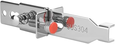 Mlysnd Cerradura de Puerta Portátil，seguro de Puertas Portátil，cerradura de Seguridad Para el Hogar, Con Pestillo Ajustable, Adecuada Para Viajes, Hoteles, Casas, Apartamentos(12 x 3,6 x 2,2 cm)