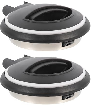 ELEOUTI 2pcs Electric Kettle Lid Replacement for Old Or Broken Electric Kettle Parts with Break Resistance, Black Ps and Stainless Steel Material, Suitable for Kitchen Use Random Color