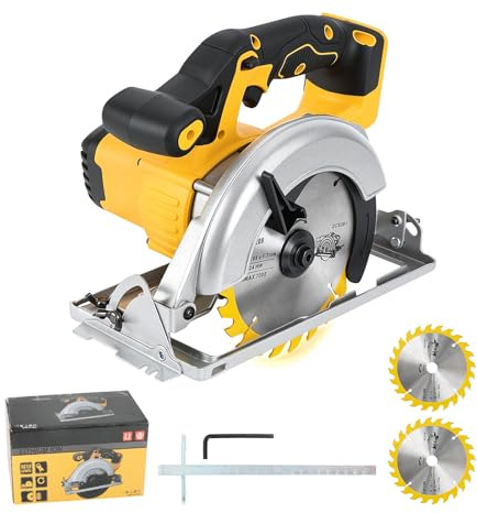Scie circulaire sans fil 16,5 cm compatible avec batterie Dewalt 18-20 V (pas de batterie)
