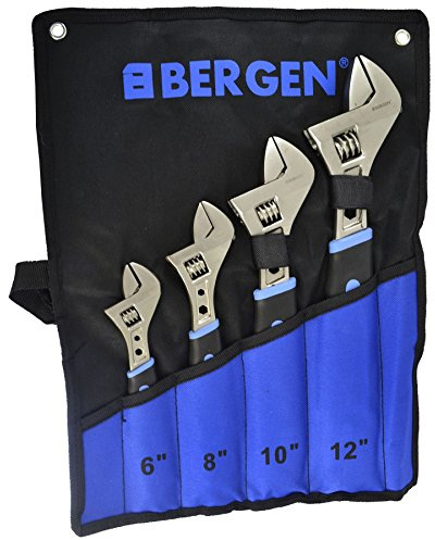 AB Tools 4pc Adjustable Spanner/Monkey Pipe Wrench Set Covers Range 0-36mm Bergen AT558