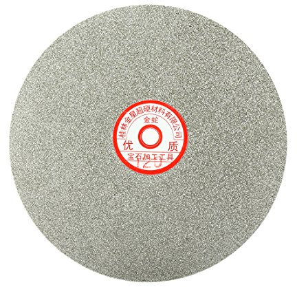 sourcingmap 200mm 8-inch Grit 120 Diamond Coated Flat Lap Disk Wheel Grinding Sanding Disc