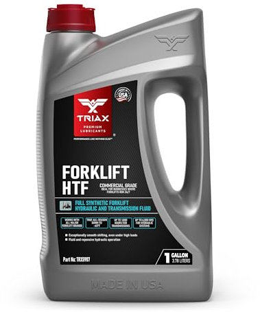 TRIAX Forklift HTF - Olio completamente sintetico multiuso per circuiti idraulici e trasmissioni idrostatiche di macchinari e carrelli elevatori, punto di scorrimento -46°C (1 gallone)