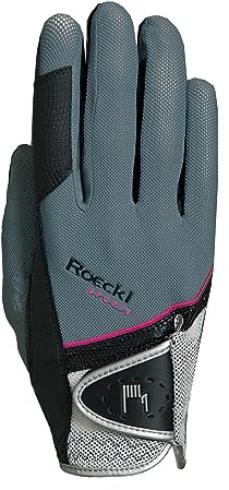 Roeckl Sports Reithandschuh Madrid, Turnier Sommer Handschuh, Grau 10