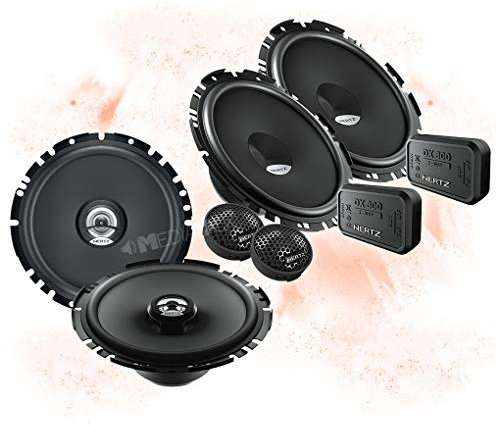 Mediadox Front/Heck 16,5cm/165mm Auto Lautsprecher/Boxen/Speaker Komplett-Set von Hertz kompatibel für VW (VI)