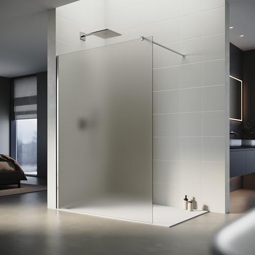 1100x2000mm Walk in Duschwand Vollsatiniert Duschabtrennung 8mm ESG Nano Glas