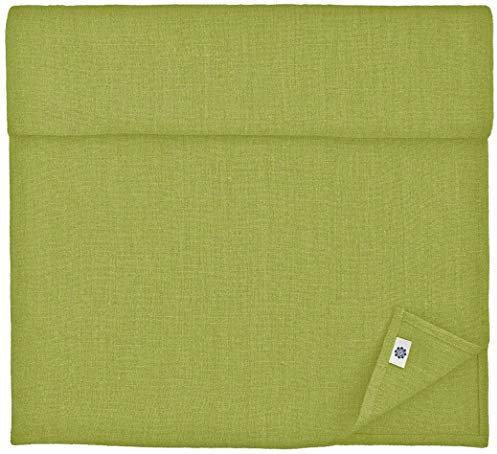 Linen & Cotton Tischläufer Stoff Tischband Tischdeko Hygge 100% Leinen, Grün (40 x 220 cm) Rechteckig Läufer Tisch Esstisch Deko für Home Küche Abendessen Brunch Weihnachten