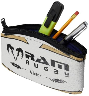 Trousse à Crayons Ballon de Rugby | Matériau véritable Ballon de Rugby | Cadeau ou Cadeau pour Les Fans de Sport | Ram Rugby