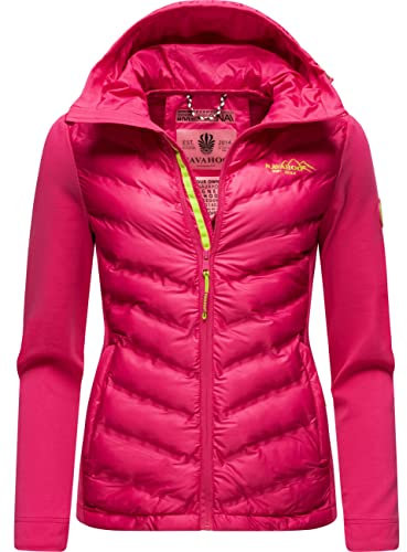 Navahoo Veste de mi-saison légère pour femme - Veste matelassée avec capuche - Avec XS-XXL, Rose, M