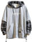 GURUNVANI Japan Style Patchwork-Hoodies für Herren, Characters, Streetwear, Hoodie, Herren-Sweatshirt - Grau - Large