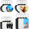 Tiamu 16 Pcs Porte Clef Personnalisable, Porte-Clés Vierge de Sublimation Transfert de Chaleur, Porte Clef Voiture, DIY Porte Clef Couple, Porte Clé en Cuir personnalisé Photo pour, Anniversaire