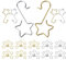 Anstore Weihnachtsbaum Haken, 120 Stück Kugelaufhänger Stern Haken Edelstahl Weihnachtsschmuck Aufhänger, Weihnachtsbaumkugeln Haken Schnellaufhänger für Christbaumschmuck, Gold und Silber