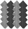 20 Stück Mikrofaser Reinigungstücher YUTOU 15 x 18 cm Mikrofaser Brillenputztuch, Brillenputztuch Microfaser, Mikrofasertücher, für Schmuck Kameras Handys Bildschirm Reinigung(Schwarz/Grau)