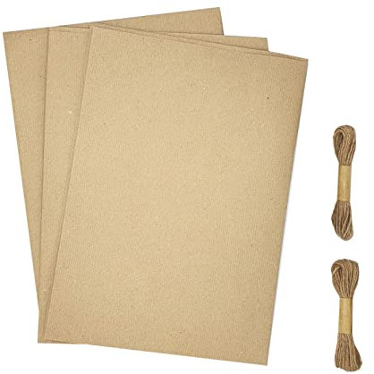 ARKRAFT Carta da Regalo Kraft Vintage misura 128 x 88 cm per Fiori, scatole, Piccole Fai da Te Molto Robusto Prodotto in Italia (3 Fogli + Spago)