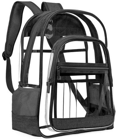 ARSBORUI Klare Rucksack Damen Herren Transparent Schulrucksack Schultasche Wasserdicht Durchsichtig Tasche PVC durchsichtiger Teenager Backpack Clear School Bag für Reisen TäGlich Beruf Sport