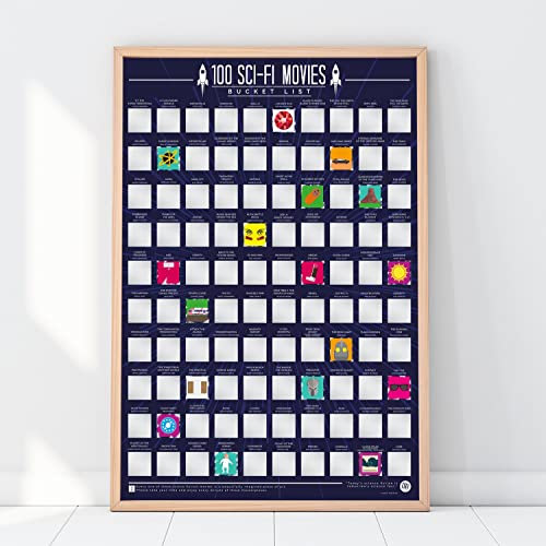 Gift Republic 100 Sci Movies Bucket List Rubbelposter lila