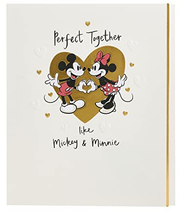 UK Greetings Disney Jubiläumskarte für Ihn/Sie/Freund mit Umschlag – Micky und Minnie Maus Design