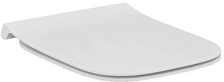 Ideal Standard – i.life B Sedile per wc, Design sottile a sandwich, Angolare, Funzione di rilascio rapido per una facile pulizia, UV resistente, Duroplast robusto, Bianco