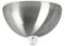 Lampen Baldachin aus Eisenblech Halbrund, inkl. Klemmnippel für Befestigung am Kabel (Keine Bohrlöcher erforderlich), Nickel-Finish, gebürstet