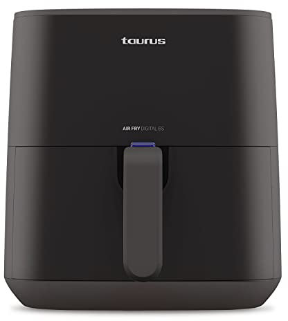 Taurus Air Fry Digital 6S - Freidora de aire, 1700W, 5.5L capacidad, 8 programas, hasta 200ºC, temporizador 60 min, digital, 6/7 raciones, piezas desmontables aptas lavavajillas, libre BPA y PFOA