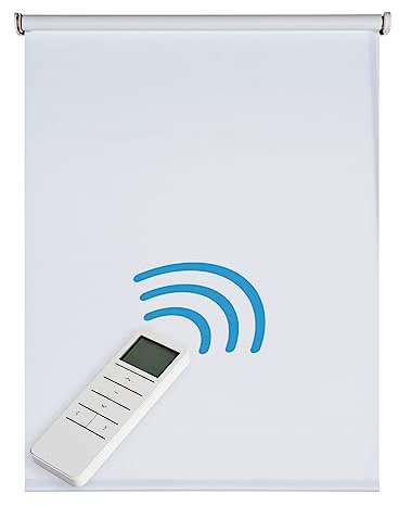 STORESDECO Elektrisches Verdunklungsrollo 250H x 180B mit Bohren - Thermo Fenster Rollos für Innen & Außen mit USB-Akku & Funksteuerung - Verdunkelungsrollo Schützt vor UV- & Infrarotstrahlen