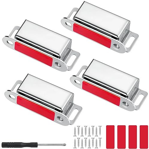 Ainiv Calamite per Mobili Chiusura, 4Pz Chiudiporta Calamita, Forti Magneti per Armadi in Acciaio Inossidabile, Calamita Porta per Ante Mobili Magnete Chiusura Calamita per Cassetti Armadio