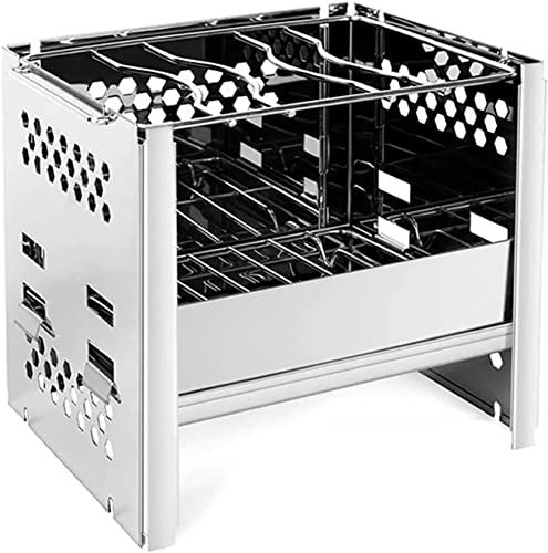 Grilles à charbon de bois Barbecue Grill Grilles lavables portables Jardin extérieur Voyages Fêtes de famille Outils de grillades Filet de gril droit (Typ 2 A)