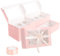 Coptiner Lot de 20 boîtes à cupcakes avec fenêtre et inserts, boîtes à gâteaux à 6 trous - Boîte d'emballage en carton pour muffins, pâtisseries, cupcakes, biscuits (Rose)
