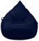 DROPLET-LOUNGE Tropfenform Sitzsack mit Füllung | für Kinder Erwachsene | Indoor & Outdoor geeignet | Wasser-& Schmutzabweisend | Sitzkissen Bodenkissen (XL Durchmesser 70 cm, Marine/Dunkelblau)