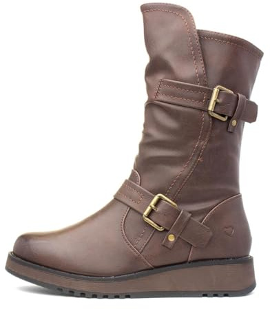 Heavenly Feet Hannah Womens Chocolate Calf Boot - Size 4 UK - Brown