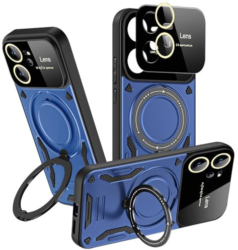 Funda para Xiaomi 13T/Xiaomi 13T Pro con Soporte, Carcasa Cubierta de cámara Proteger Fundas Ultra Delgado Rígida PC Prueba de Golpes Resistente a Arañazos de Protección de Grado Militar Cover, Azul