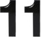 Black Door Numbers Stick On, 0-99, Letters A, B, C, D, 3'' House Numbers Self Adhesive Stickers, For Doors, Mail Boxes, Hotel Rooms (11)