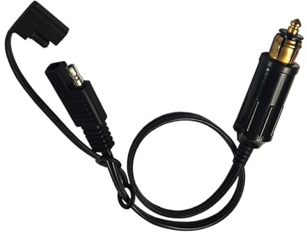 ANBOO Connecteur SAE 12-24V vers Adaptateur ，DIN Plug vers Connecteur Adaptateur SAE，avec Capuchon Anti-poussière, Compatible avec Motos Triumph, Victory, Ducati Multistrada