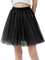 Eisnnu Jupe Tulle Femme 3 Couches Tutu en Tulle Taille Elastique Jupe Trapèze Blanc Noir Rose pour Soirée de Bal de Mariage Dames Tutu