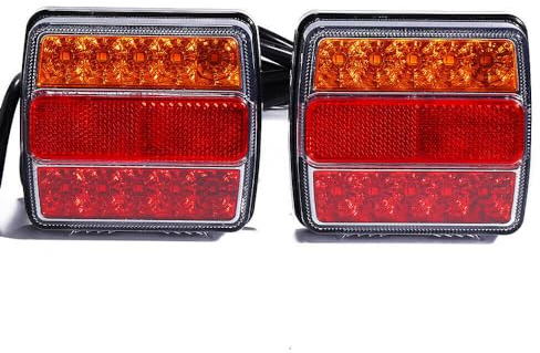 Wiyuer LED Rückleuchte mit Magneten 12V für PKW Anhänger Rückleuchten Anhängerbeleuchtung Set 7m Kabel IP68Wasserdicht Magnethalterung