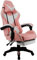 xRace Gaming Stuhl, Bürostuhl, Ergonomischer Pc Stuhl, Gaming Sessel aus Leder mit Lendenwirbelstütze, Verstellbarer Drehbarer, Task Stühle mit Fußstütze und Kopfstütze, Rosa