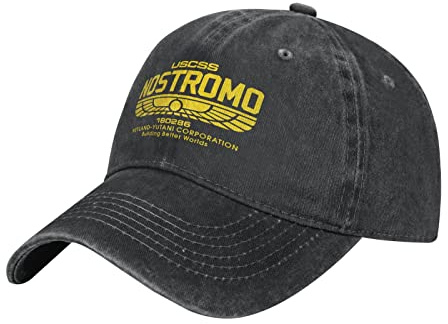 Zdlwaisw Yifhdes Nostromo Baseballkappe, Unisex, verstellbar, Trucker-Mütze, Schwarz , Einheitsgröße