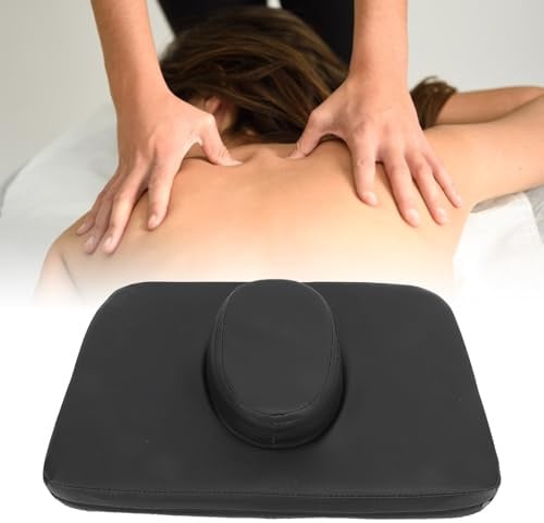 Coussin de Berceau pour Table de Massage, Coussin Universel en Cuir PU carré pour Le Visage, Appui-tête Auty Spa, Lit de Massage, Repose-Oreiller pour Lit de Spa, Noir