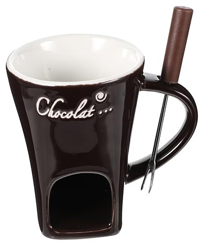 FUNOMOCYA 1 Juego de Cuenco de Postre Encantador Olla para Fondue Calentador de Queso de Cerámica para Fiestas de Té al Aire Juego de Fondue de Mantequilla
