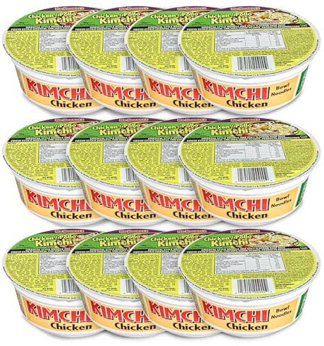 LUMOUS ROLA Mr Noodles Kimchi Chicken 12 x 86g Oriental Style Noodle Dish with Spicy Flavour Soup Base - Quick & Easy Meal by Boxed Treatz