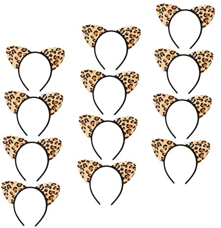 FOMIYES Lot De 12 -têtes À Oreilles De Chat Léopard Pour Femme Accessoires De Déguisement Pour Fêtes Et Événements