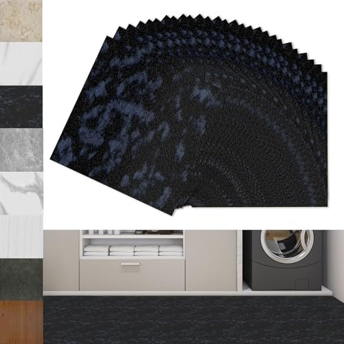 Froadp PVC Bodenbelag Selbstklebende Fliesen 30 x 30 cm Quadrat Fliesenoptik Vinylboden Bodenfliesen für Wohnzimmer Küche Balkon Rutschfest Wasserfest Boden Fliense (Typ 7, 54 Stück - 5,02m²)