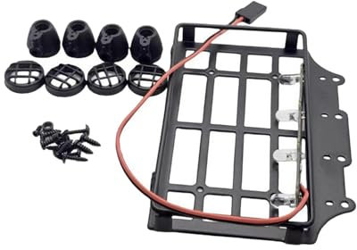 ＡＷＨＡＯ RC Crawler Zubehör, Dachgepäckträger mit Licht für MN 82 Und 1/12 Modelle, Rundes Licht