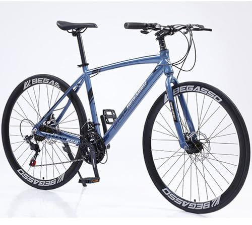 700C*23C Mountainbike Rennrad Mit Carbonstahlrahmen 27/30 Gang Herren und Damenmodelle Mit Doppelscheibenbremsen Geeignet für den Weg Zur Arbeit und Zum Pendeln C1,21-Speed