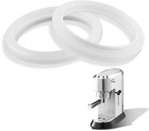 2 PCS Joint en Silicone pour Machine à Café compatible avec DeLonghi EC680, EC685, EC820, EC850, EC860, Diamètre Extérieur 58mm, Diamètre Intérieur 45mm, Remplacement de Qualité pour Amateurs de Café