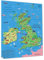 Wandposter für Kinder, Vereinigtes Königreich und Irland, großes A1, illustrierte UK-Karte für Kinder, Großbritannien