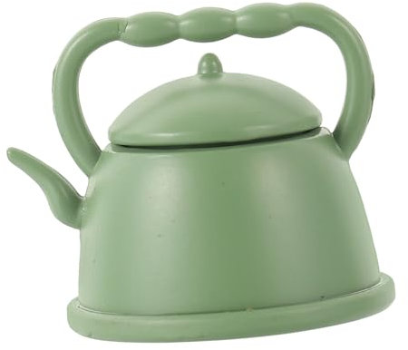 BESPORTBLE Scale Retro Metal Teapot Ornament for Dollhouse Home Office Desktop Decoration Charming Tea Pot Accessory