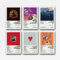 FVLYRWMQX A Set Of 6 Kanye Poster West Music Rapper Album Cover Poster Für Zimmer, Ästhetische Leinwand-Wandkunst, Schlafzimmer-Dekor Poster 08x12inch(20x30cm)