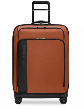 Briggs & Riley 66cm Medium Expandable Spinner - Checked Luggage for Travel, Suitcases with Wheels, Softside Rolling Bag for Men & Women - ZDX Collection, Canyon