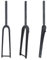 TOTLAC Forcella Rigida per Bici Gravel, Forcella per Bici da Strada in Fibra di Carbonio 700C, Tubo Anteriore Dritto/Conico da 1-1/8, Perno Passante, Freno a Disco 12x100 mm (Dritto).